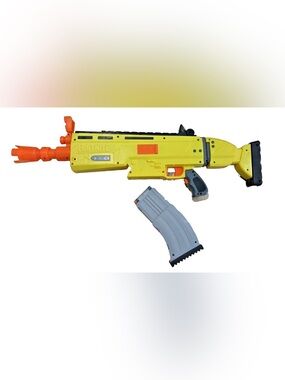 NERF Fortnite AR-L Elite Dart Blaster E6158 Base Blank Travis Scott EUC LTD EDT